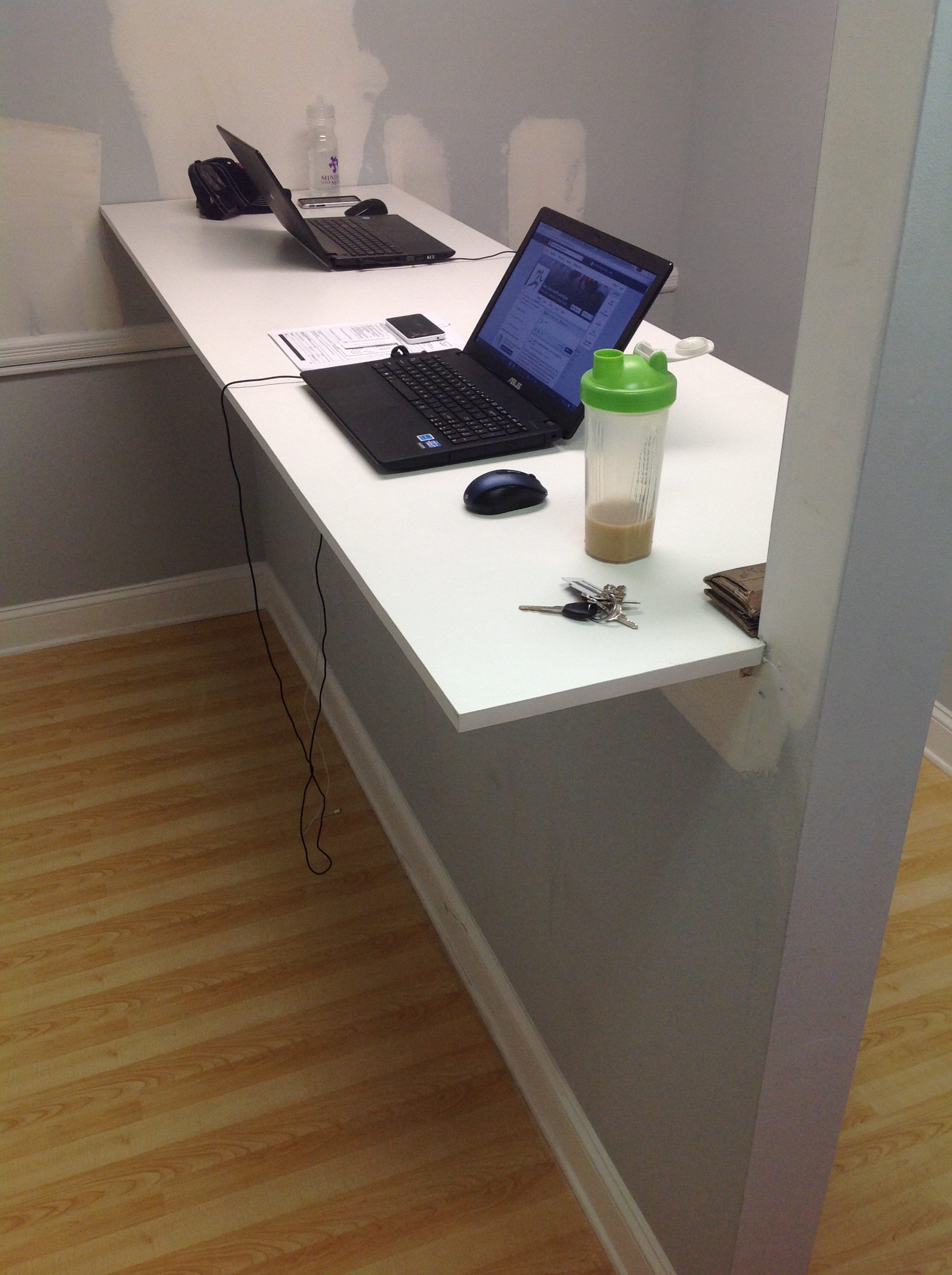 Built A Standing Workstation At The Laurel Springs Office For The